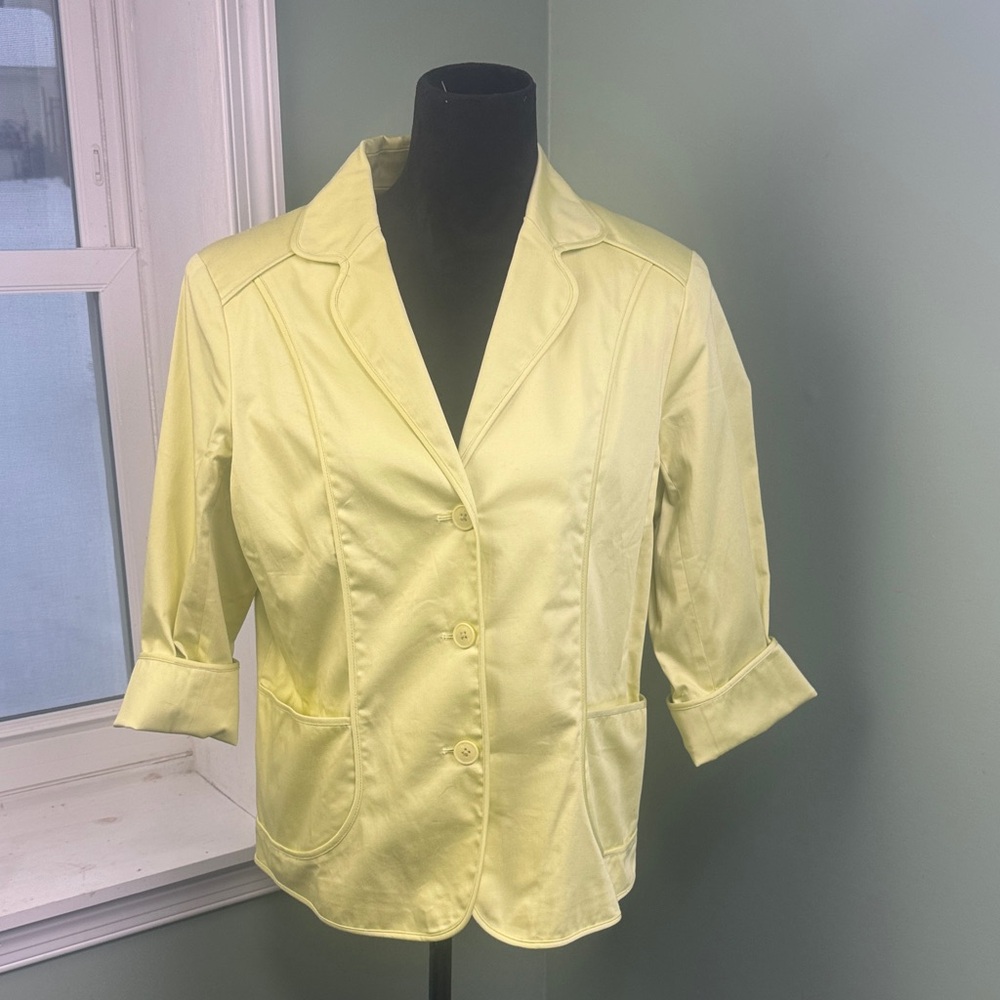 NWT Coldwater Creek Yellow/green Blazer large